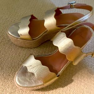 Castaner gold wedge espadrille. Great condition, comfortable shoe.